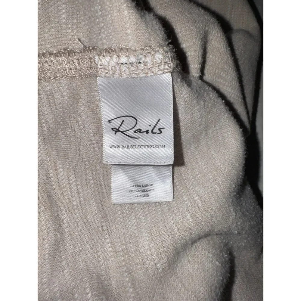 Rails Mens Crewneck‎ Sweatshirt Beige Pullover Size XL